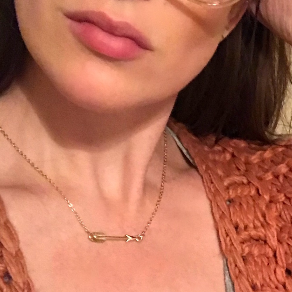 Dainty Gold Arrow Layering Necklace